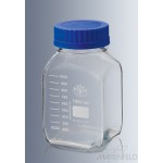 Square laboratory bottles GL 80 - Clear glass