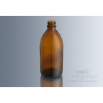 Thread bottles, round shoulder - Amber glass, narrow neck