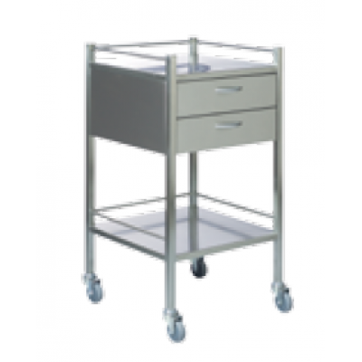 Stainless Steel 2 Draw Trolley