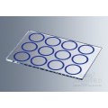 Microscope slides with printed rings