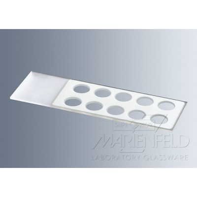 Microscope slides with reaction wells