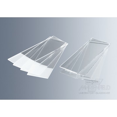 Microscope slides thickness approx. 1.1 mm - With 90° ground edges standard packing