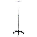 STAINLESS STEEL FIVE FEET I.V. POLE
