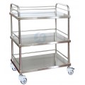 Stainless Steel Treatment Trolley with 3 shelves