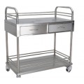 Stainless Steel Treatment Trolley with 2 shelves