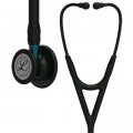 3M™ Littmann® Cardiology IV™ Diagnostic Stethoscope, Black-Finish Chestpiece, Black Tube, Blue Stem and Black Headset, 69cm, 6201