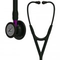 3M™ Littmann® Cardiology IV™ Diagnostic Stethoscope, Black-Finish Chestpiece, Black Tube, Violet Stem and Black Headset, 69cm, 6203